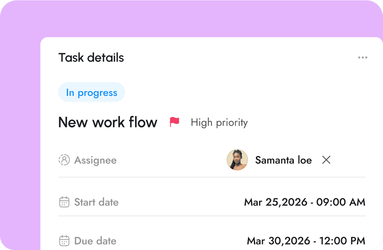 Set priorities easily interface